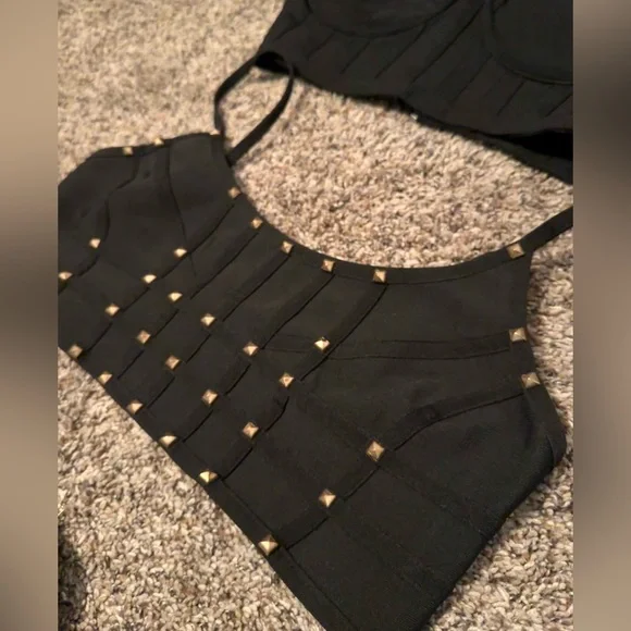 AKIRA Black - 3 Crop Top Corset Bra Top Bustier - Picture 5 of 9